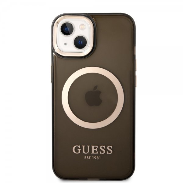 Guess iPhone 14 Plus Skal Translucent MagSafe Svart