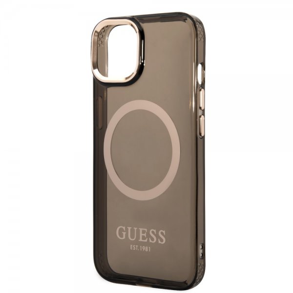 Guess iPhone 14 Plus Skal Translucent MagSafe Svart