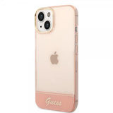 Guess iPhone 14 Plus Skal Translucent Rosa