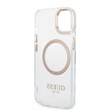 Guess iPhone 14 Plus Skal Transparent MagSafe Guld Transparent