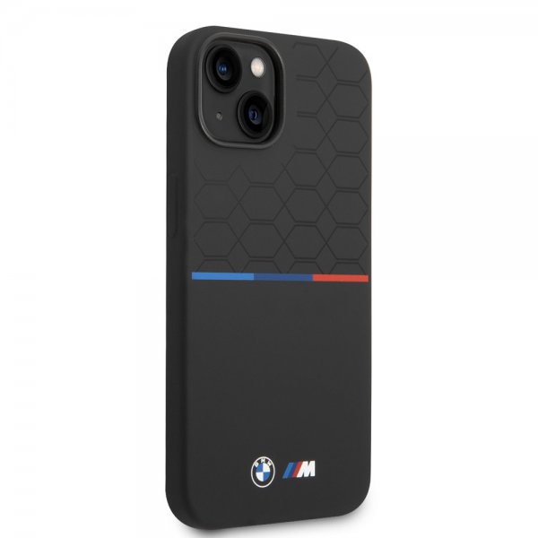BMW iPhone 14 Plus Skal Tricolor Line & Logo Svart