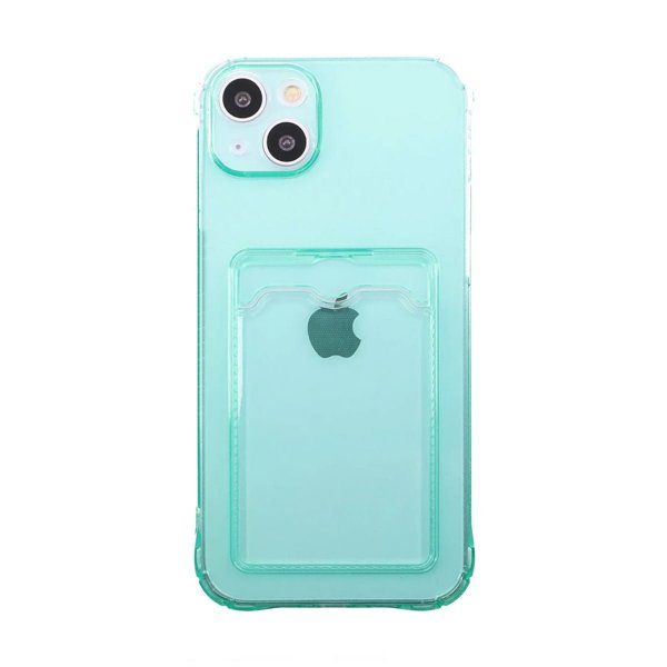 iPhone 14 Plus Skal Korthållare Stöttåligt Grön