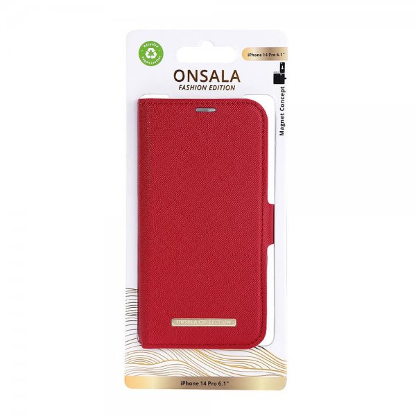 Onsala iPhone 14 Pro Fodral Fashion Edition Löstagbart Skal Röd