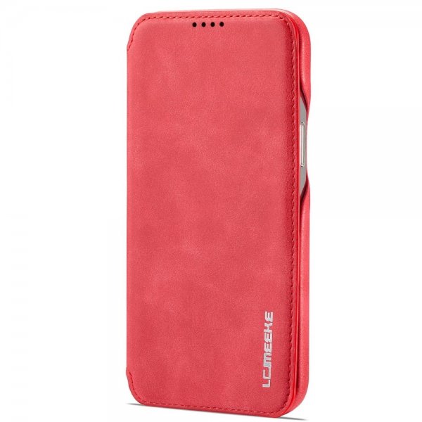 Lc.Imeeke iPhone 14 Pro Fodral Flip Röd