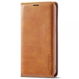 Lc.Imeeke iPhone 14 Pro Fodral Kortfack Utsida Brun