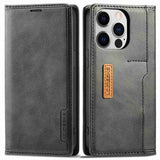 Lc.Imeeke iPhone 14 Pro Fodral Kortfack Utsida Svart