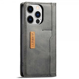 Lc.Imeeke iPhone 14 Pro Fodral Kortfack Utsida Svart