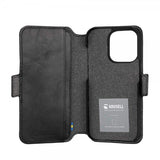 Krusell iPhone 14 Pro Fodral Leather PhoneWallet Svart