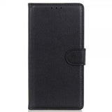 iPhone 14 Pro Fodral Litchi Svart