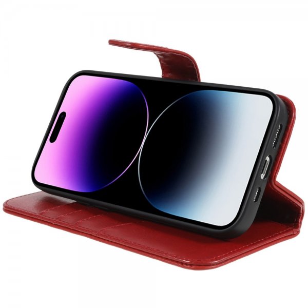Nordic Covers iPhone 14 Pro Fodral MagLeather Poppy Red