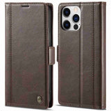 Lc.Imeeke iPhone 14 Pro Fodral med Kortfack Brun