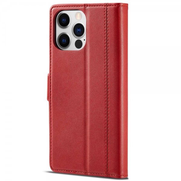 Lc.Imeeke iPhone 14 Pro Fodral med Kortfack Röd