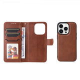 iPhone 14 Pro Fodral med Löstagbart Skal KT Leather Series-3 Brun