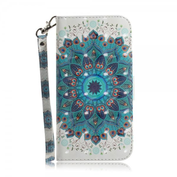 iPhone 14 Pro Fodral Motiv Blå Mandala