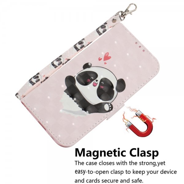 iPhone 14 Pro Fodral Motiv Panda Hjärtan
