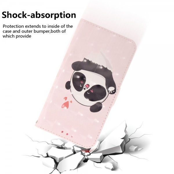 iPhone 14 Pro Fodral Motiv Panda Hjärtan