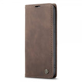 CaseMe iPhone 14 Pro Fodral Retro Flip Kaffe