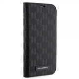 Karl Lagerfeld iPhone 14 Pro Fodral Saffiano Monogram Svart