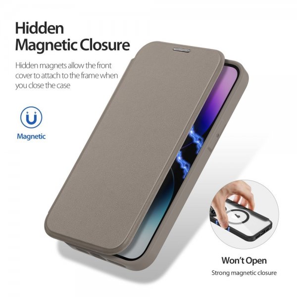 Dux Ducis iPhone 14 Pro Fodral Skin X Pro Series MagSafe Khaki