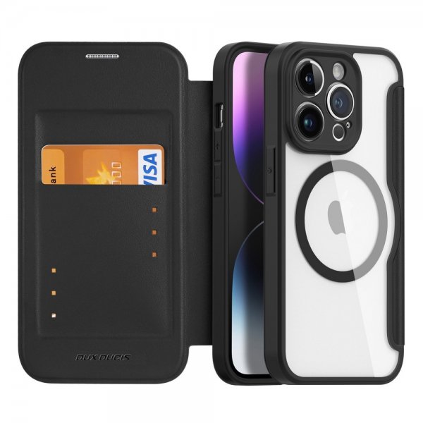 Dux Ducis iPhone 14 Pro Fodral Skin X Pro Series MagSafe Svart