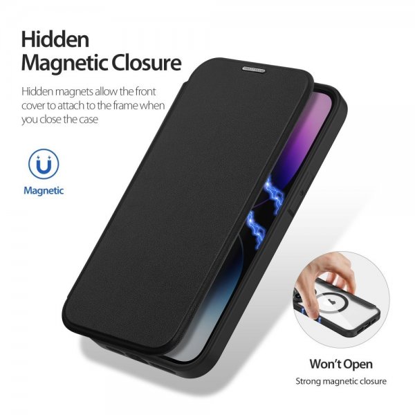 Dux Ducis iPhone 14 Pro Fodral Skin X Pro Series MagSafe Svart