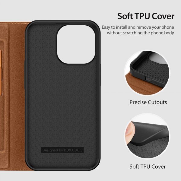 Dux Ducis iPhone 14 Pro Fodral Skin X2 Series Brun