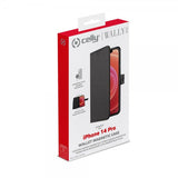 Celly iPhone 14 Pro Fodral WALLYMAG Svart