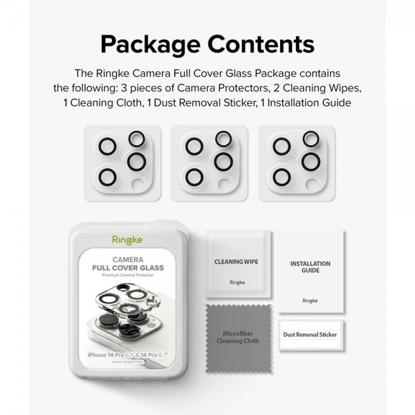 Ringke iPhone 14 Pro/iPhone 14 Pro Max Kameraskydd Camera Protector Glass 2-pack