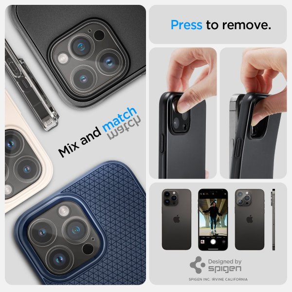 Spigen iPhone 14 Pro/14 Pro Max/15 Pro/15 Pro Max/16 Pro/16 Pro Max Kameraskydd Glas.tR Optik 2-pack Crystal Clear