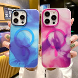 iPhone 14 Pro Skal Mönster Abstrakt Rosa