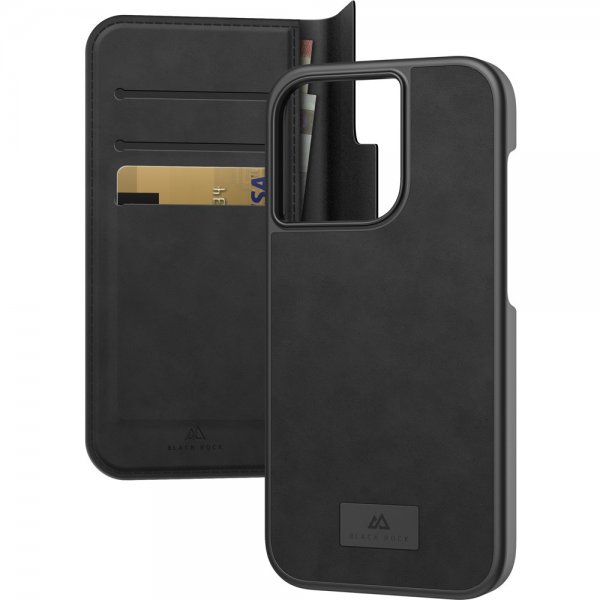 Black Rock iPhone 14 Pro Max Fodral 2 in 1 Wallet Case Löstagbart Skal Svart