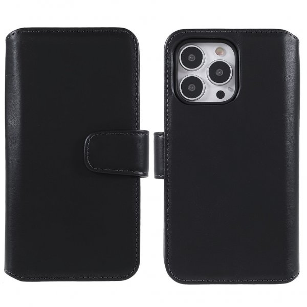 Nordic Covers iPhone 14 Pro Max Fodral Essential Leather Raven Black