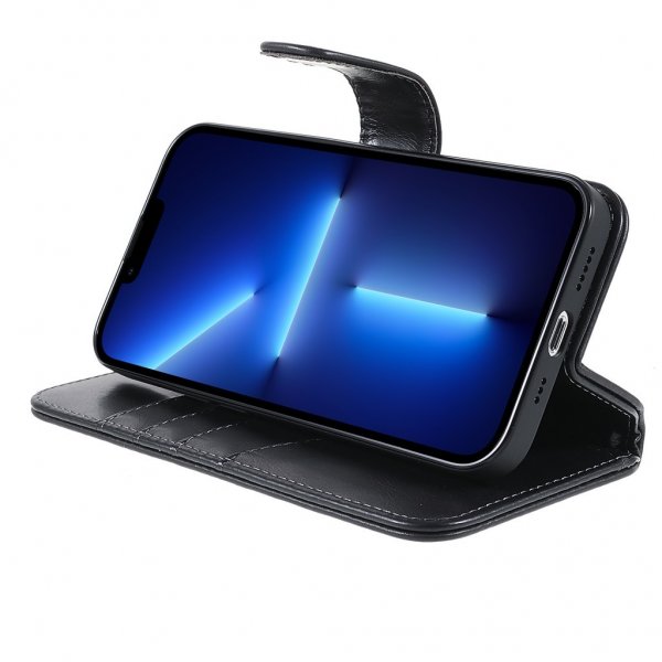 Nordic Covers iPhone 14 Pro Max Fodral Essential Leather Raven Black