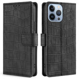 iPhone 14 Pro Max Fodral Krokodilmönster Svart