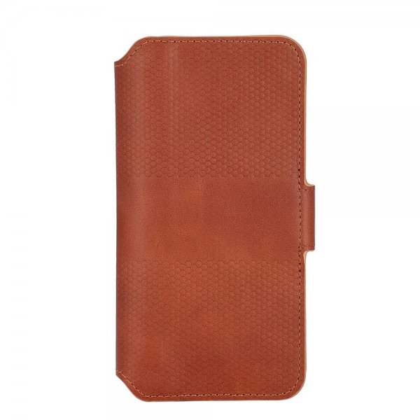 Krusell iPhone 14 Pro Max Fodral Leather PhoneWallet Cognac