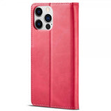 Lc.Imeeke iPhone 14 Pro Max Fodral med Kortfack Stativfunktion Magenta