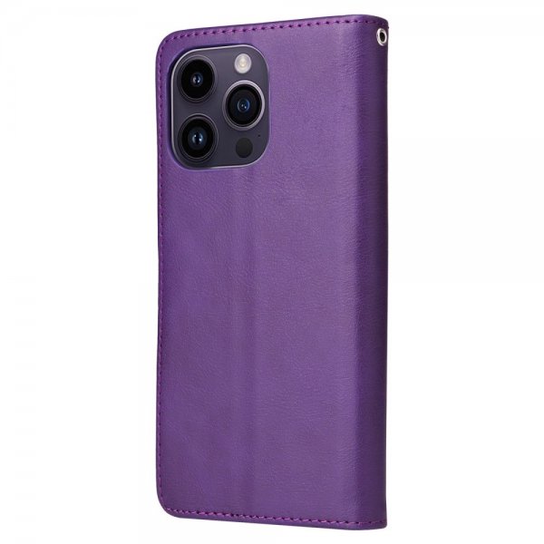 iPhone 14 Pro Max Fodral med Löstagbart Skal KT Leather Series-3 Lila