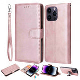 iPhone 14 Pro Max Fodral med Löstagbart Skal KT Leather Series-3 Roseguld