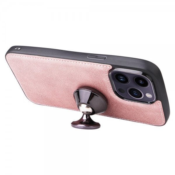 iPhone 14 Pro Max Fodral med Löstagbart Skal KT Leather Series-3 Roseguld