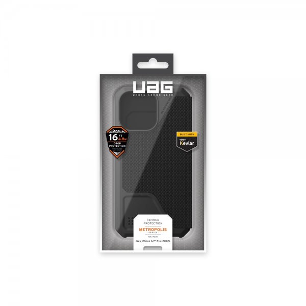 Urban Armor Gear (UAG) iPhone 14 Pro Max Fodral Metropolis Kevlar Black