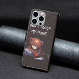 iPhone 14 Pro Max Fodral Motiv Björn Don't Touch My Phone