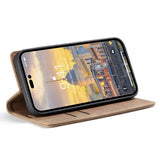 CaseMe iPhone 14 Pro Max Fodral Retro Flip Brun