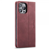 CaseMe iPhone 14 Pro Max Fodral Retro Flip Röd