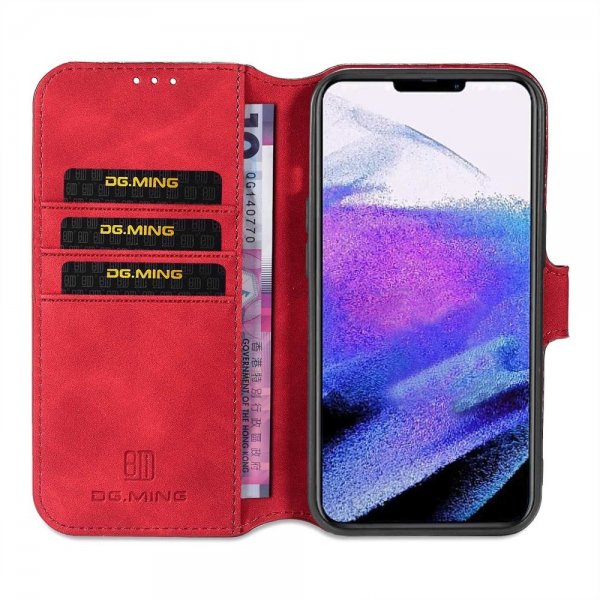 Dg.Ming iPhone 14 Pro Max Fodral Retro Röd