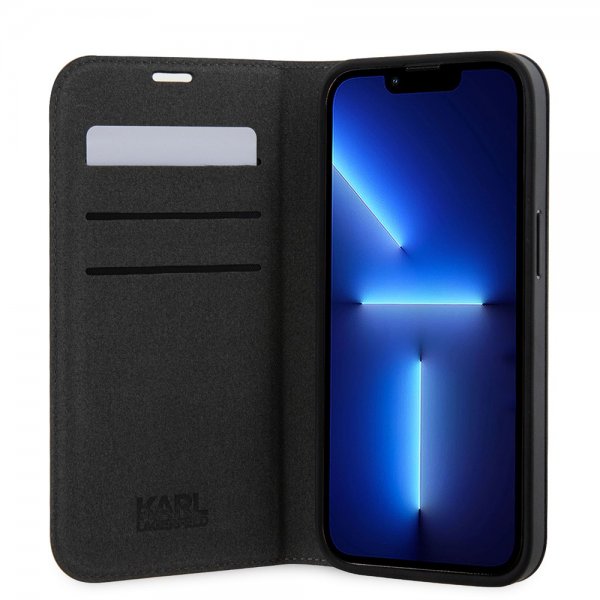 Karl Lagerfeld iPhone 14 Pro Max Fodral Saffiano Monogram Svart