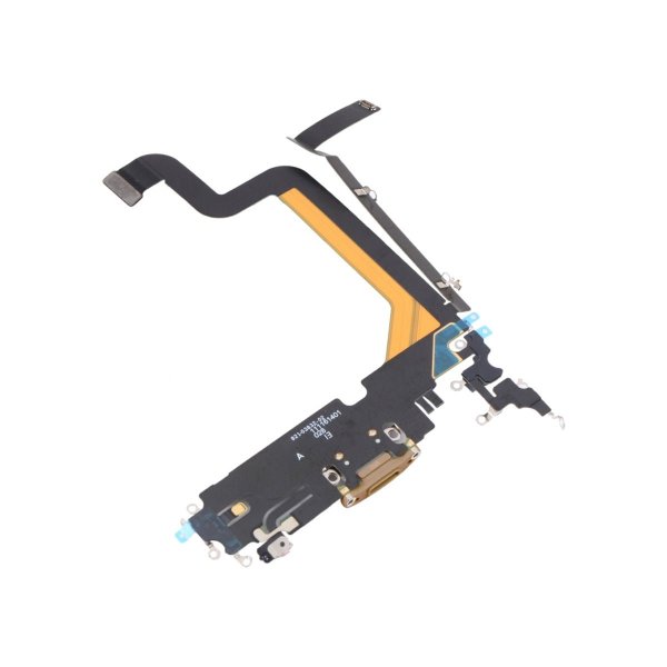 iPhone 14 Pro Max Laddkontakt med Flexkabel Original - Guld