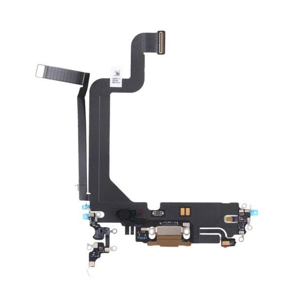 iPhone 14 Pro Max Laddkontakt med Flexkabel Original - Guld