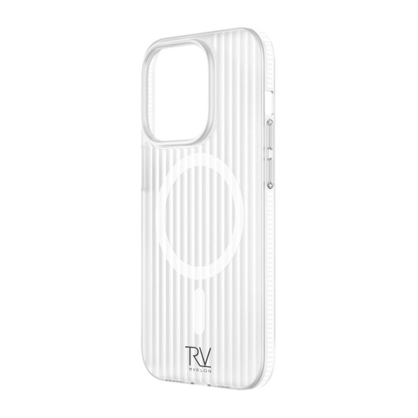 Rvelon iPhone 14 Pro Max Skal Korrugerad MagSafe Vit