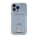Rvelon iPhone 14 Pro Max Skal med Stativ Korthållare Transparent