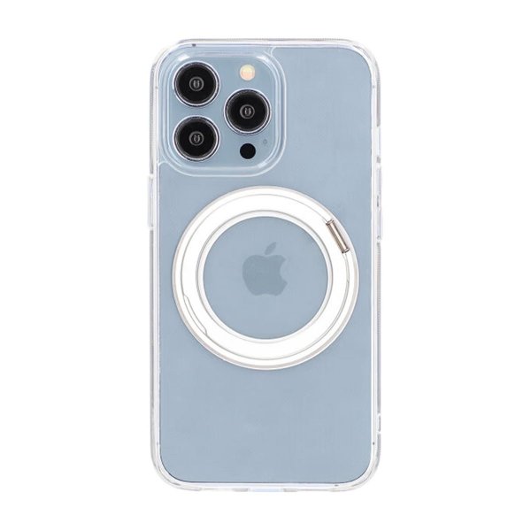 iPhone 14 Pro Max Skal Roterbart MagSafe Stativ Transparent